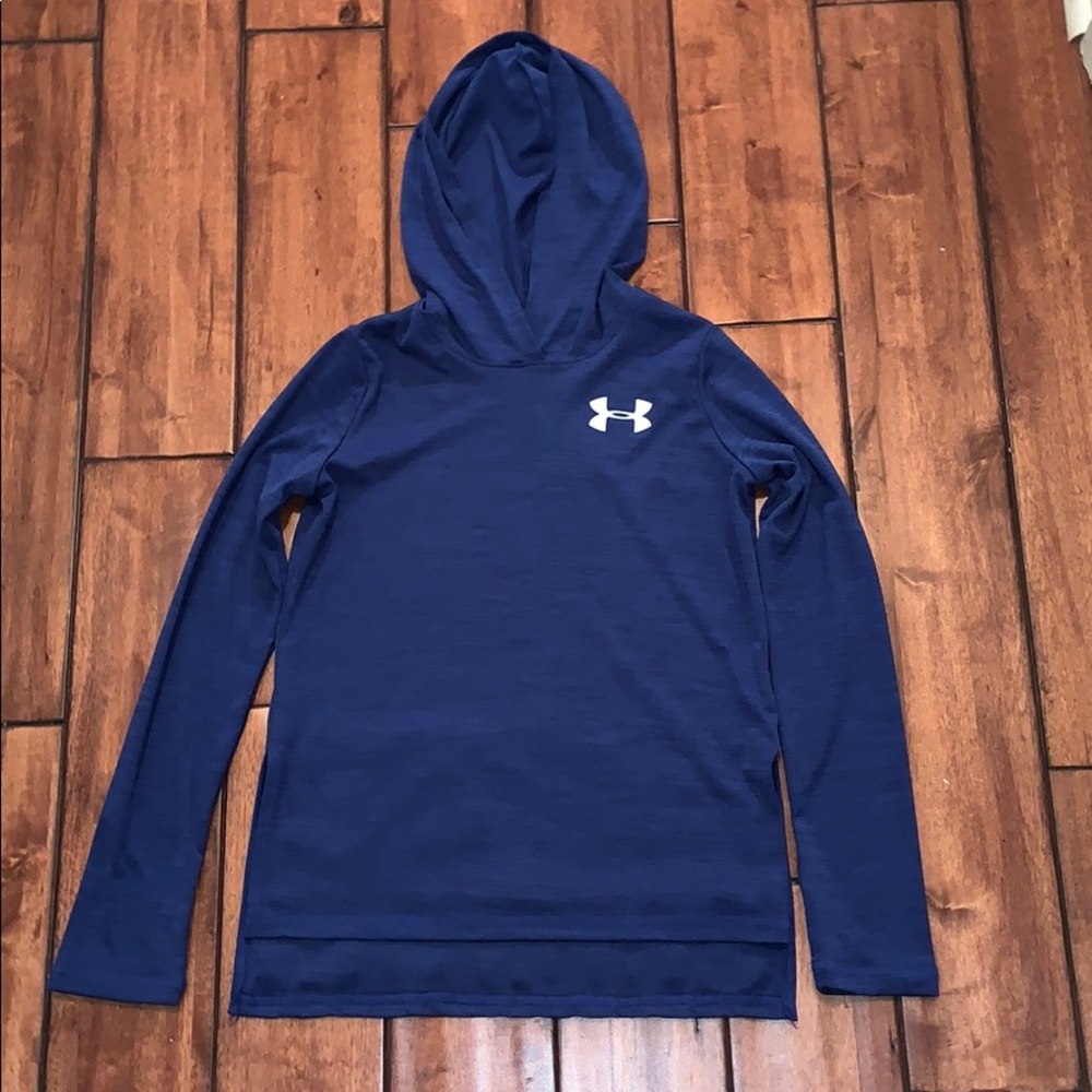 Blue girls under armor thin hoodie